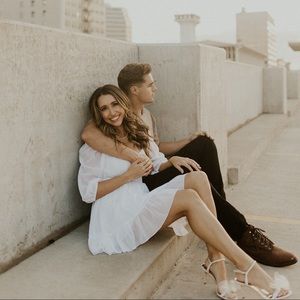 Engagement white dress